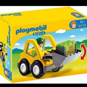 Playmobil 1.2.3 Yellow Construction Loader